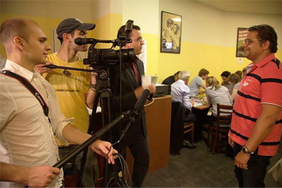 Aufnahmen für einen Trailer